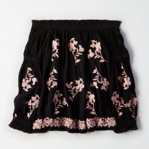 American Eagle embroidered off the shoulder floral top